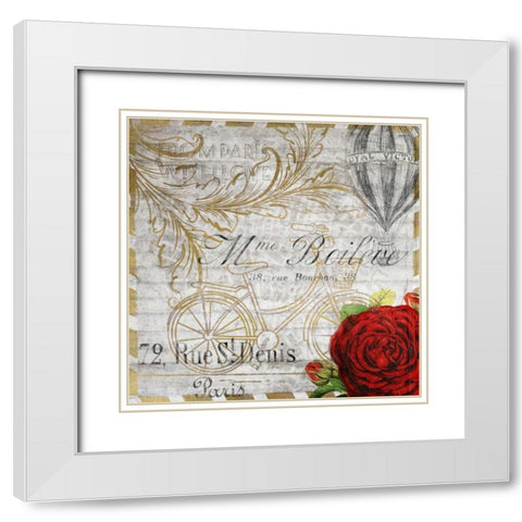 Golden Travel 2 White Modern Wood Framed Art Print with Double Matting by Allen, Kimberly