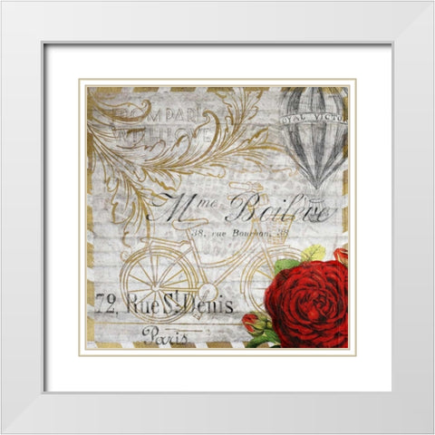 Golden Travel 2 White Modern Wood Framed Art Print with Double Matting by Allen, Kimberly