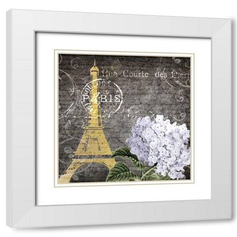 Paris in Spring 1 White Modern Wood Framed Art Print with Double Matting by Allen, Kimberly