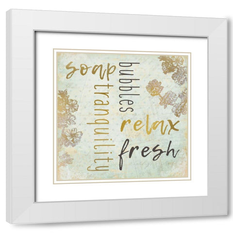 Unwind 1 White Modern Wood Framed Art Print with Double Matting by Allen, Kimberly