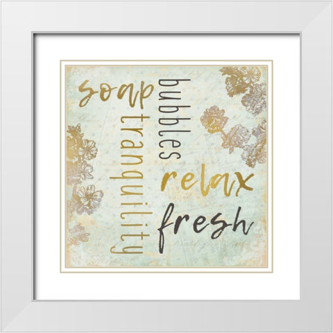 Unwind 1 White Modern Wood Framed Art Print with Double Matting by Allen, Kimberly