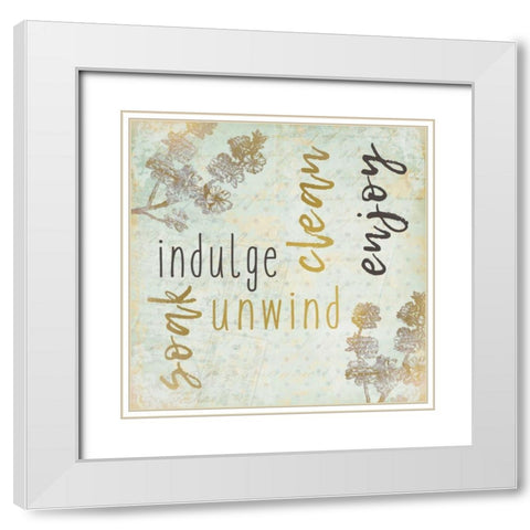 Unwind 2 White Modern Wood Framed Art Print with Double Matting by Allen, Kimberly