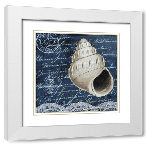 Shell Dreams 2 White Modern Wood Framed Art Print with Double Matting by Allen, Kimberly