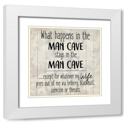 What Happens White Modern Wood Framed Art Print with Double Matting by Allen, Kimberly