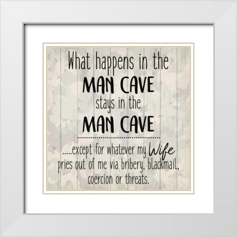 What Happens White Modern Wood Framed Art Print with Double Matting by Allen, Kimberly