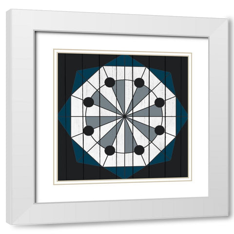 Country Star 1 White Modern Wood Framed Art Print with Double Matting by Kimberly, Allen