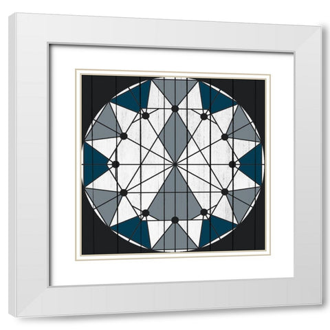 Country Star 2 White Modern Wood Framed Art Print with Double Matting by Kimberly, Allen