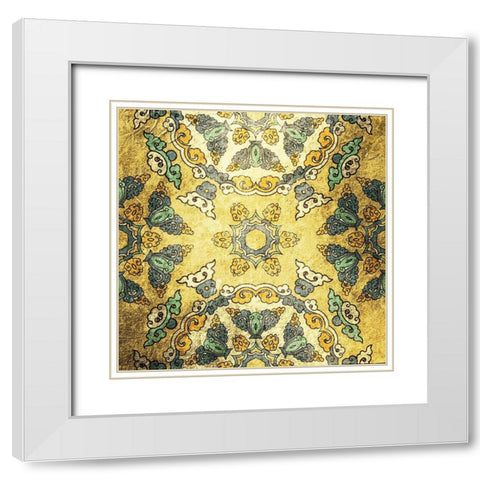 Tiled 2 White Modern Wood Framed Art Print with Double Matting by Kimberly, Allen