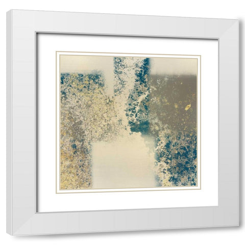Blocking Gold 2 White Modern Wood Framed Art Print with Double Matting by Allen, Kimberly