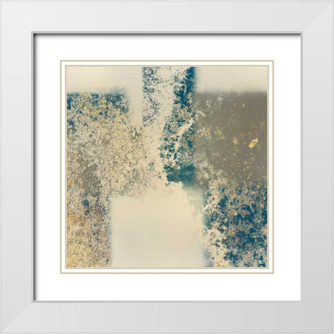 Blocking Gold 2 White Modern Wood Framed Art Print with Double Matting by Allen, Kimberly