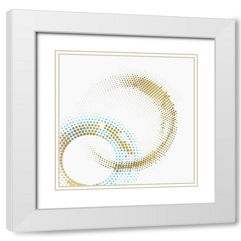 Circle Point 1 White Modern Wood Framed Art Print with Double Matting by Kimberly, Allen