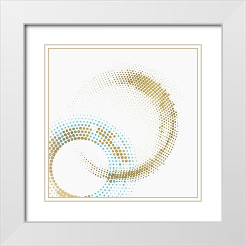 Circle Point 1 White Modern Wood Framed Art Print with Double Matting by Kimberly, Allen