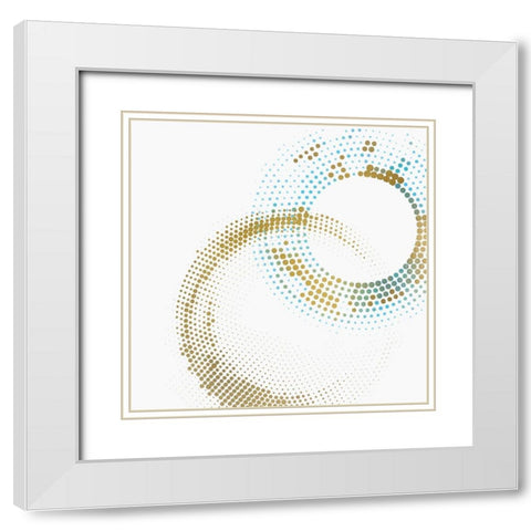 Circle Point 2 White Modern Wood Framed Art Print with Double Matting by Kimberly, Allen