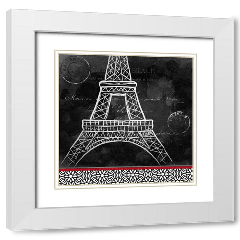 LeBain 1 White Modern Wood Framed Art Print with Double Matting by Kimberly, Allen