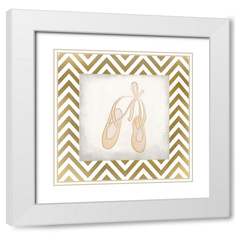 Little Dancer 1 White Modern Wood Framed Art Print with Double Matting by Kimberly, Allen