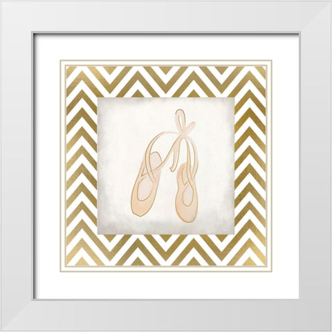 Little Dancer 1 White Modern Wood Framed Art Print with Double Matting by Kimberly, Allen
