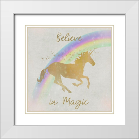 Always Believe 1 White Modern Wood Framed Art Print with Double Matting by Kimberly, Allen