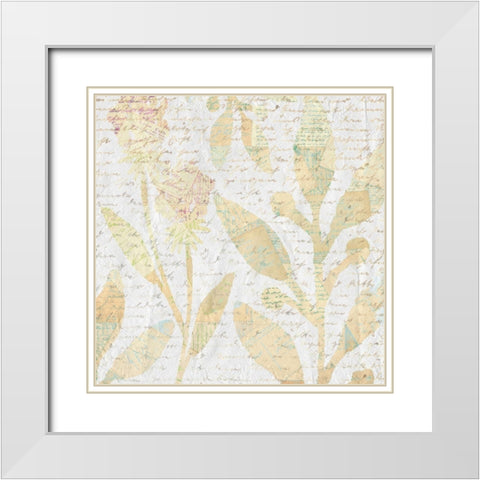 Botanical Leaves 2 White Modern Wood Framed Art Print with Double Matting by Kimberly, Allen