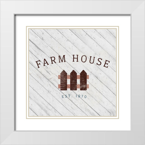 Farmers 2 White Modern Wood Framed Art Print with Double Matting by Kimberly, Allen