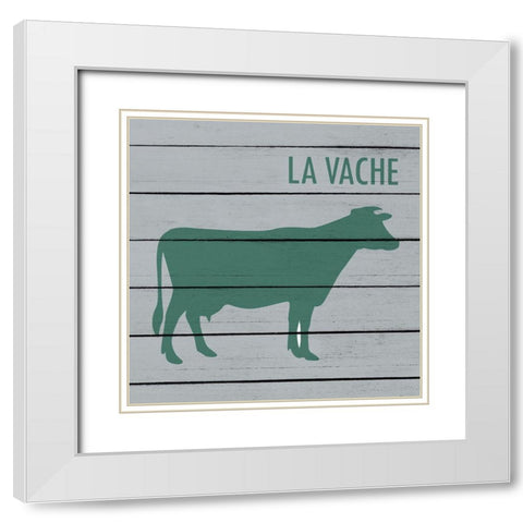 Farm Time 3 White Modern Wood Framed Art Print with Double Matting by Kimberly, Allen