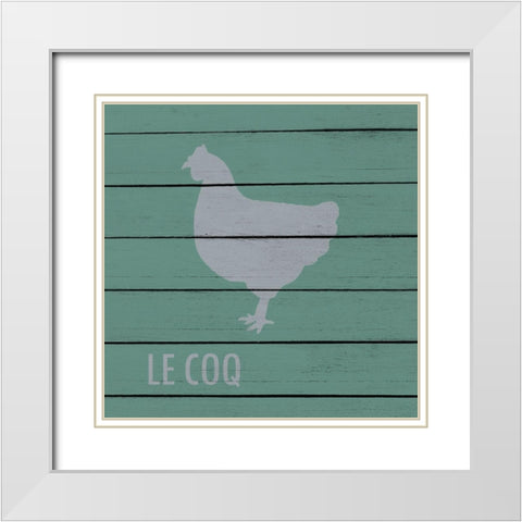 Farm Time 4 White Modern Wood Framed Art Print with Double Matting by Kimberly, Allen