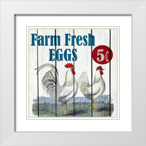 Farm Fresh 1 White Modern Wood Framed Art Print with Double Matting by Kimberly, Allen