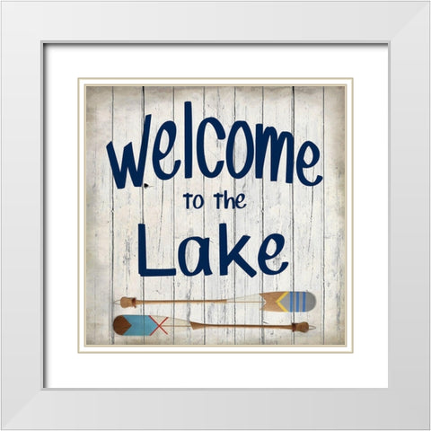 Welcome to the Lake White Modern Wood Framed Art Print with Double Matting by Kimberly, Allen