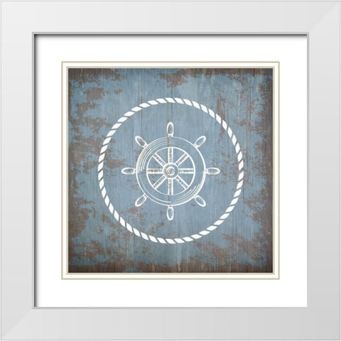 Sea Time 3 White Modern Wood Framed Art Print with Double Matting by Kimberly, Allen