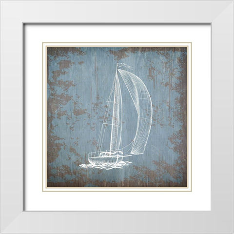 Sea Time 5_Sea Time 5 White Modern Wood Framed Art Print with Double Matting by Kimberly, Allen