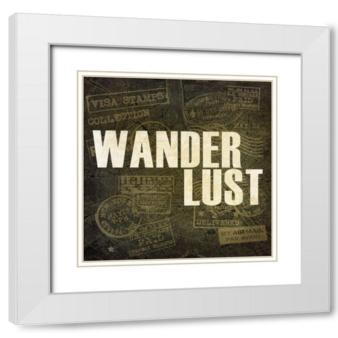 Wanderlust 1 White Modern Wood Framed Art Print with Double Matting by Kimberly, Allen