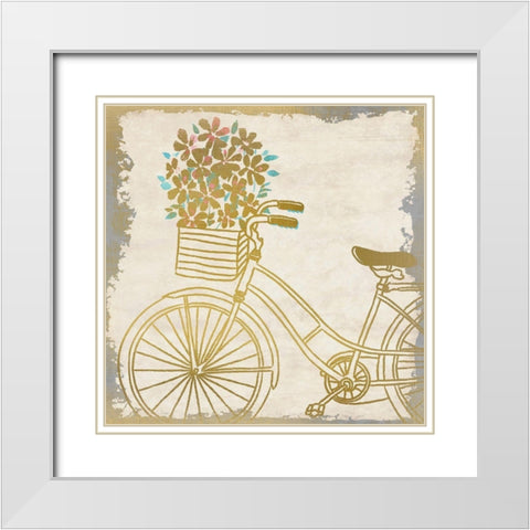 Lifes Journey 6 White Modern Wood Framed Art Print with Double Matting by Kimberly, Allen