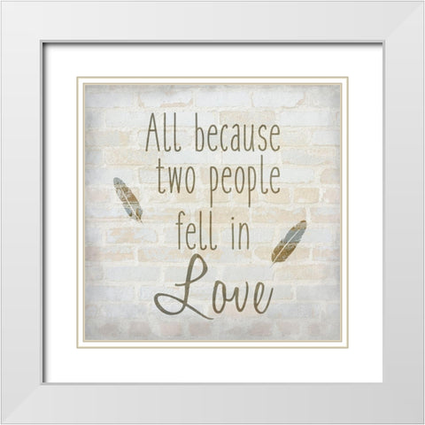 Family B White Modern Wood Framed Art Print with Double Matting by Kimberly, Allen