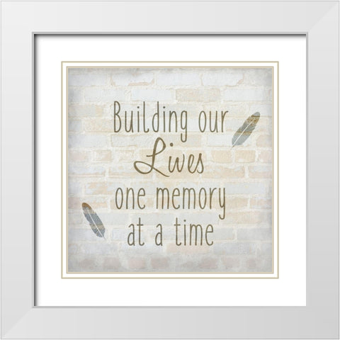 Family C White Modern Wood Framed Art Print with Double Matting by Kimberly, Allen