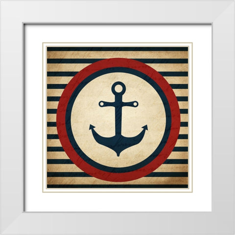 Nautical Day 1 White Modern Wood Framed Art Print with Double Matting by Kimberly, Allen