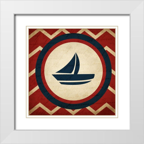 Nautical Day 2 White Modern Wood Framed Art Print with Double Matting by Kimberly, Allen
