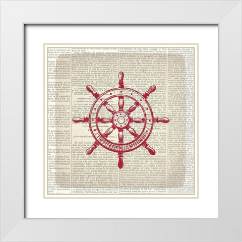 Newspaper Coast 1 White Modern Wood Framed Art Print with Double Matting by Kimberly, Allen