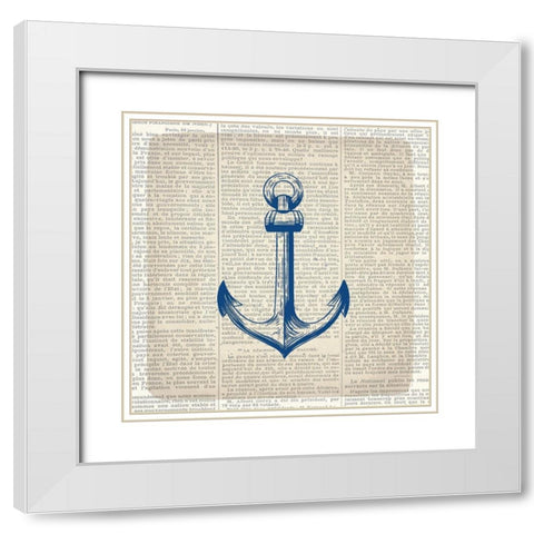 Newspaper Coast 2 White Modern Wood Framed Art Print with Double Matting by Kimberly, Allen
