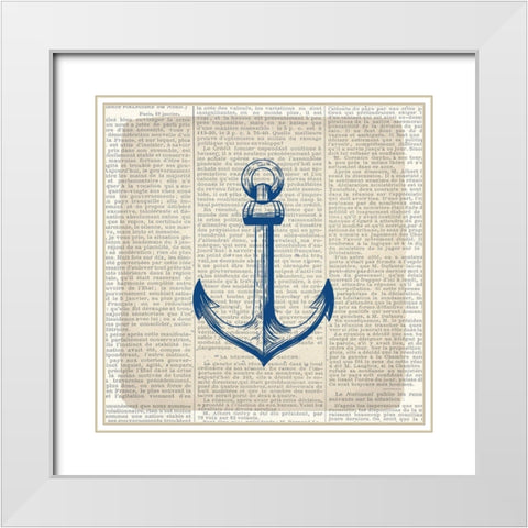 Newspaper Coast 2 White Modern Wood Framed Art Print with Double Matting by Kimberly, Allen