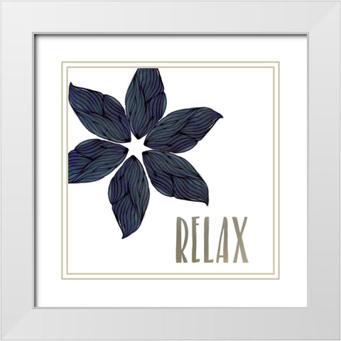 Relaxing 1 White Modern Wood Framed Art Print with Double Matting by Kimberly, Allen