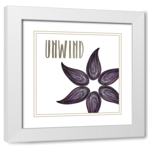 Relaxing 2 White Modern Wood Framed Art Print with Double Matting by Kimberly, Allen