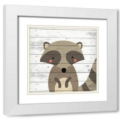 Woodland Creatures 3 White Modern Wood Framed Art Print with Double Matting by Allen, Kimberly