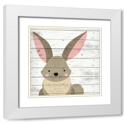 Woodland Creatures 4 White Modern Wood Framed Art Print with Double Matting by Allen, Kimberly