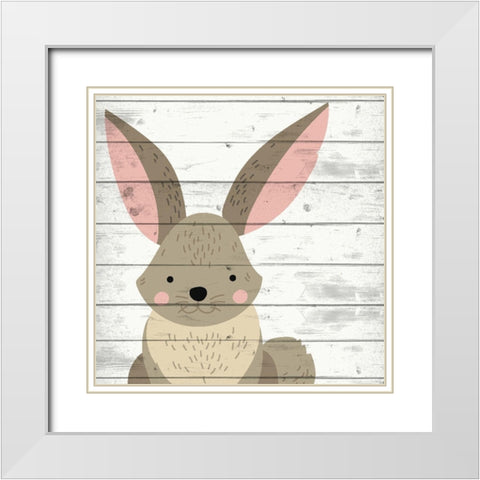 Woodland Creatures 4 White Modern Wood Framed Art Print with Double Matting by Allen, Kimberly