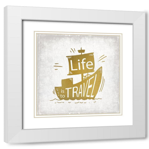 Just Escape 2 White Modern Wood Framed Art Print with Double Matting by Kimberly, Allen