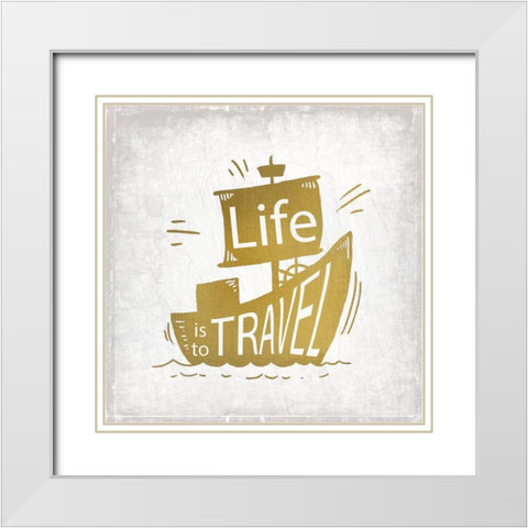 Just Escape 2 White Modern Wood Framed Art Print with Double Matting by Kimberly, Allen