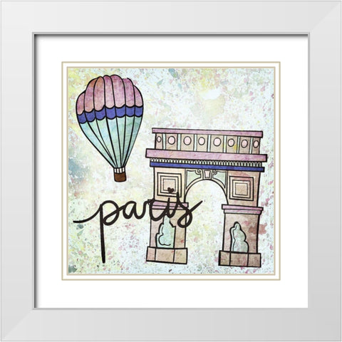 Merci 2 White Modern Wood Framed Art Print with Double Matting by Kimberly, Allen