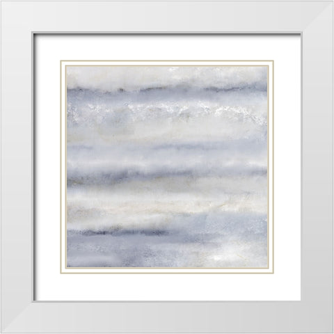 Soft Layers Of Blue 2 White Modern Wood Framed Art Print with Double Matting by Allen, Kimberly