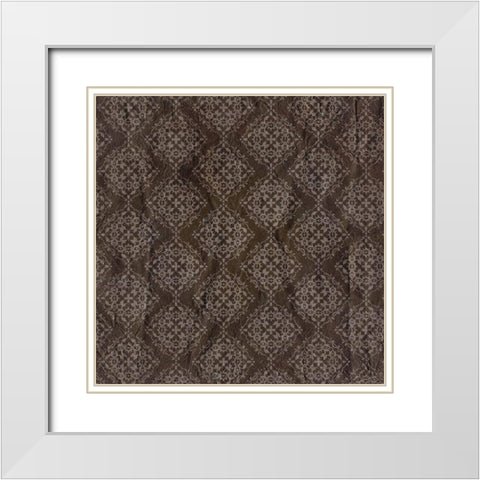 Paris Mon Amour Pattern 1 White Modern Wood Framed Art Print with Double Matting by Kimberly, Allen