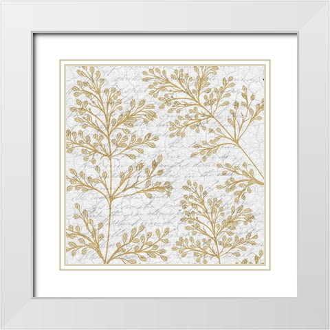 Botanical Square A White Modern Wood Framed Art Print with Double Matting by Kimberly, Allen