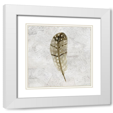 Imprint 1 White Modern Wood Framed Art Print with Double Matting by Kimberly, Allen